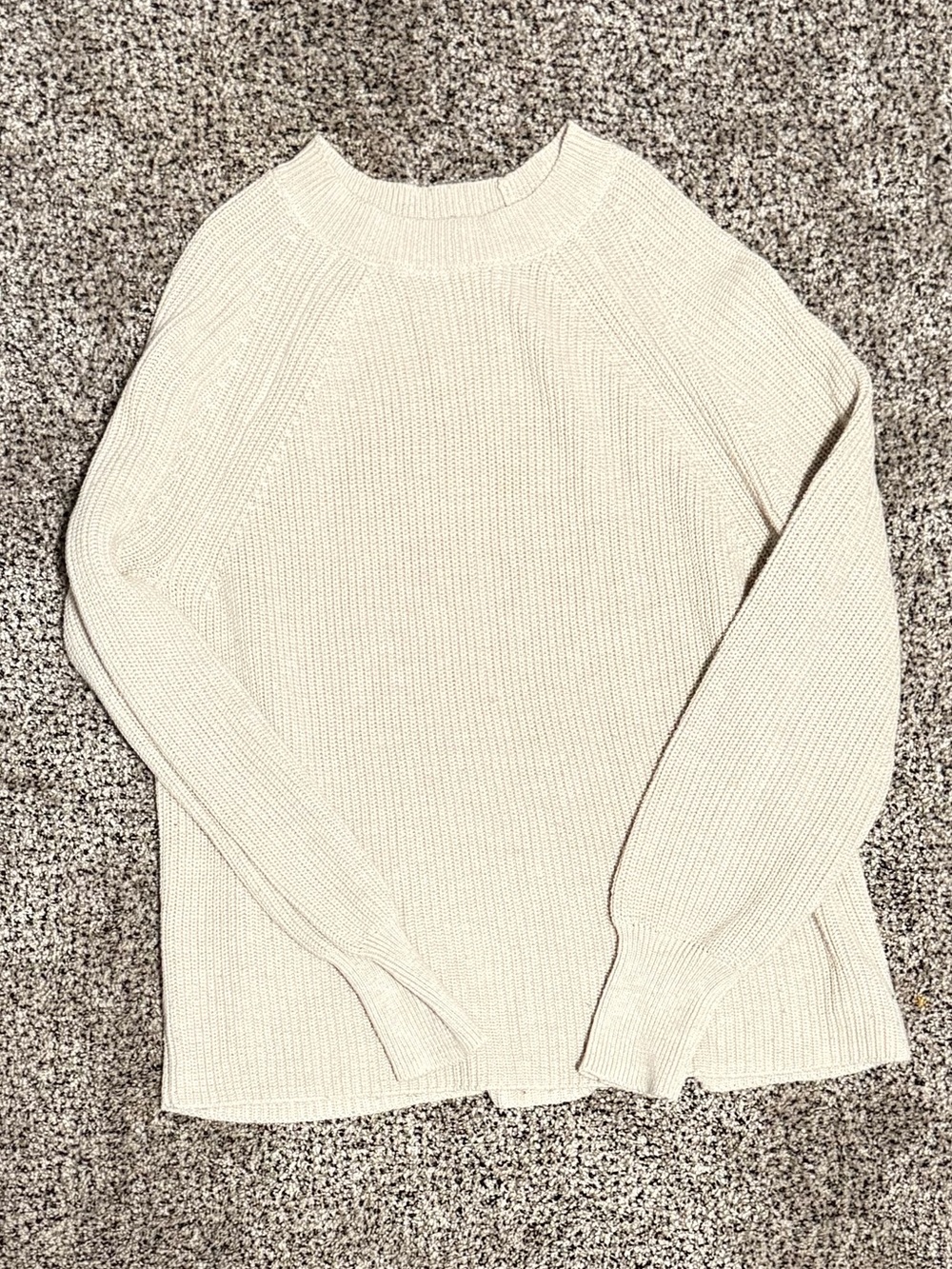 Jessica Simpson Cream Ribbed Crew Neck Sweater